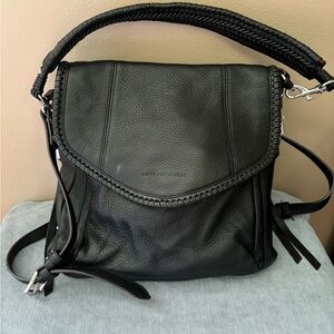 Aimee Kestenberg Black Leather All For Love Shoulder/Crossbody Bag